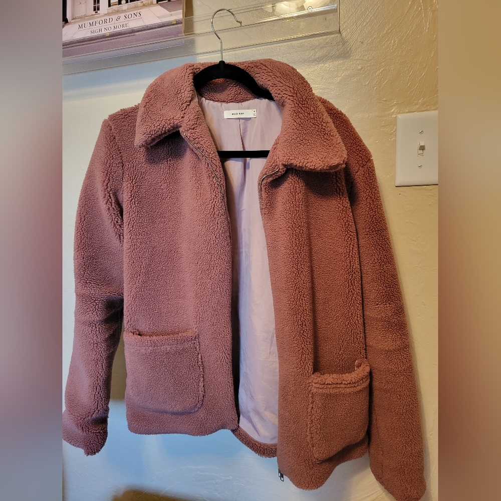 Mauve Teddy Coat